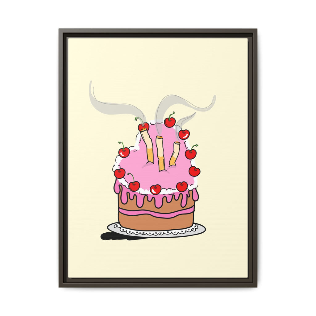 Ciggy cake Canvas, Framed (Multi-color)