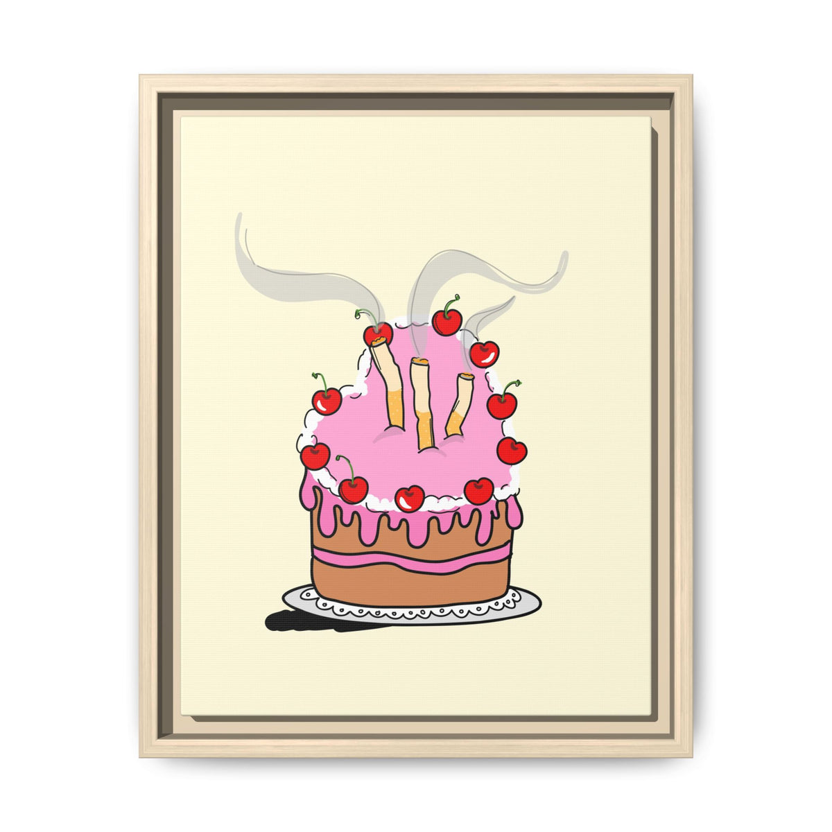 Ciggy cake Canvas, Framed (Multi-color)