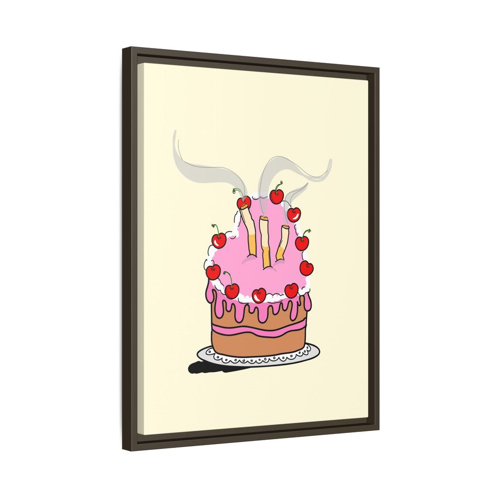 Ciggy cake Canvas, Framed (Multi-color)