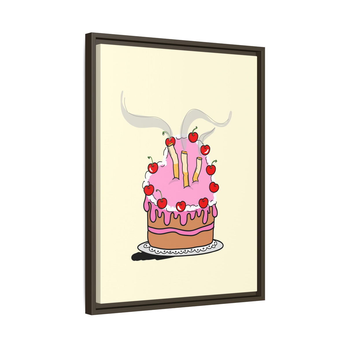 Ciggy cake Canvas, Framed (Multi-color)