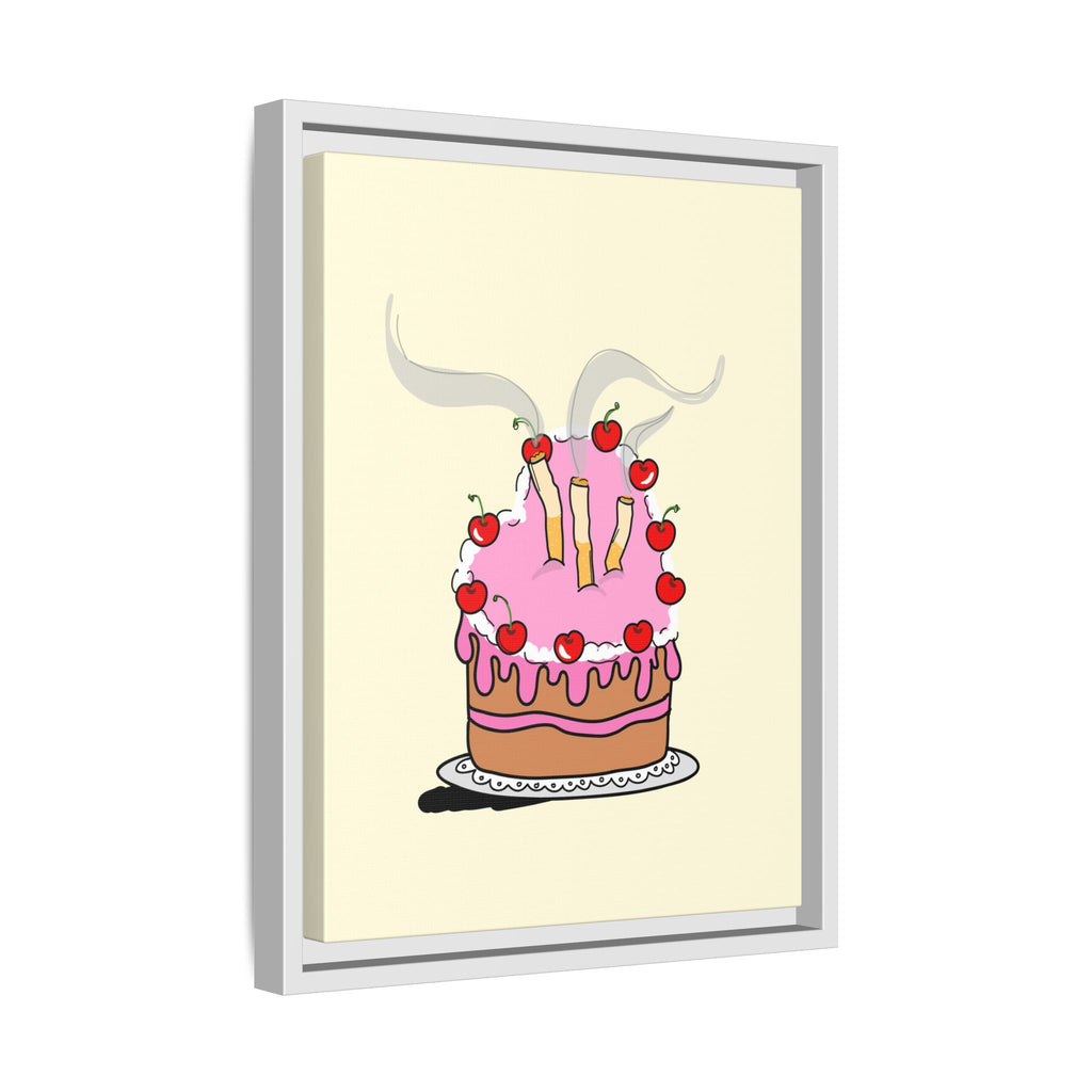 Ciggy cake Canvas, Framed (Multi-color)