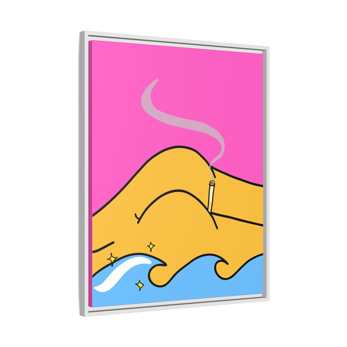 Bum a Cig Canvas, Framed (Multi-color)