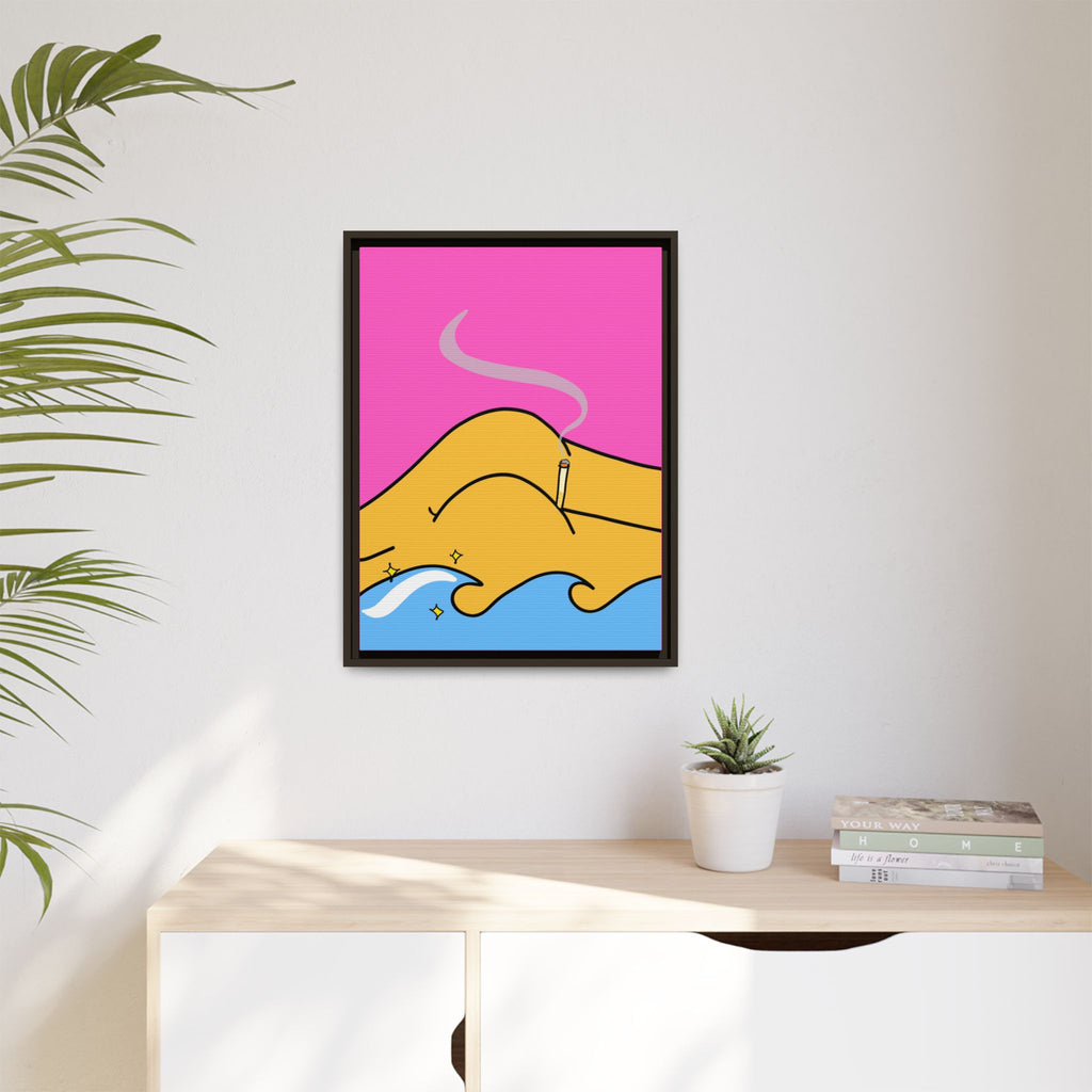Bum a Cig Canvas, Framed (Multi-color)