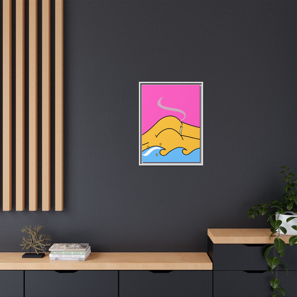 Bum a Cig Canvas, Framed (Multi-color)