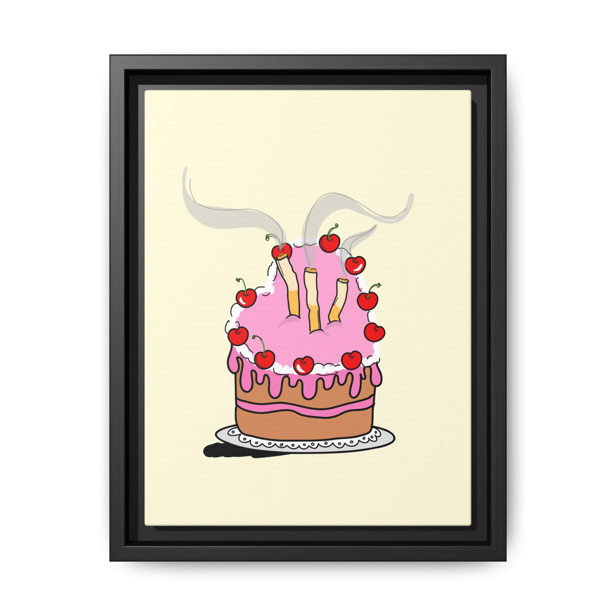 Ciggy cake Canvas, Framed (Multi-color)