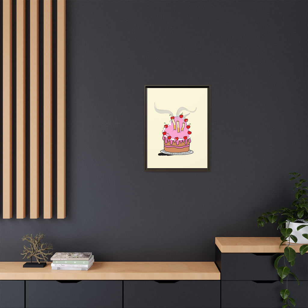 Ciggy cake Canvas, Framed (Multi-color)