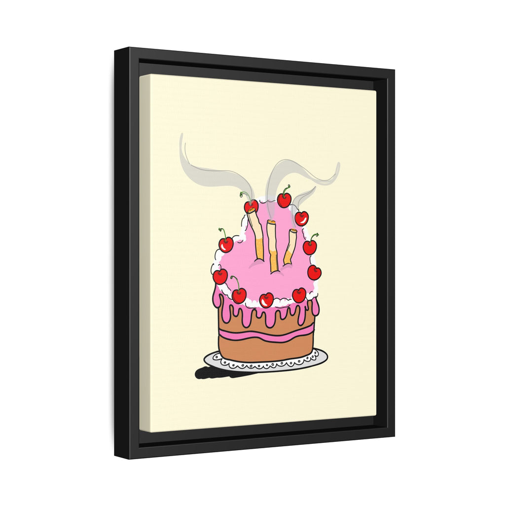 Ciggy cake Canvas, Framed (Multi-color)