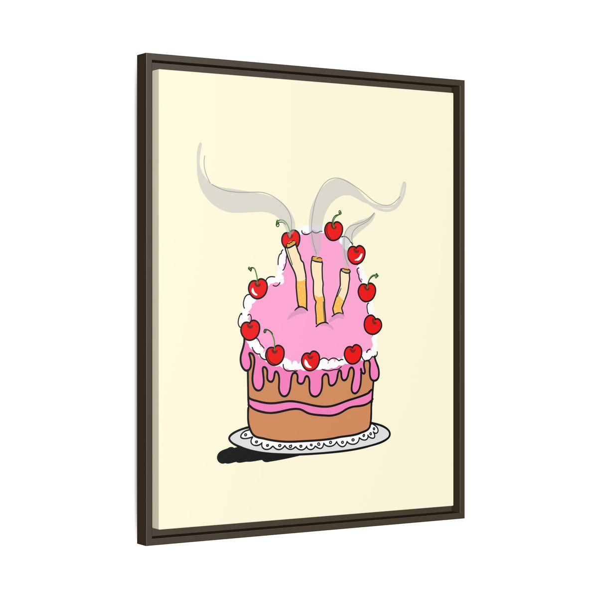 Ciggy cake Canvas, Framed (Multi-color)