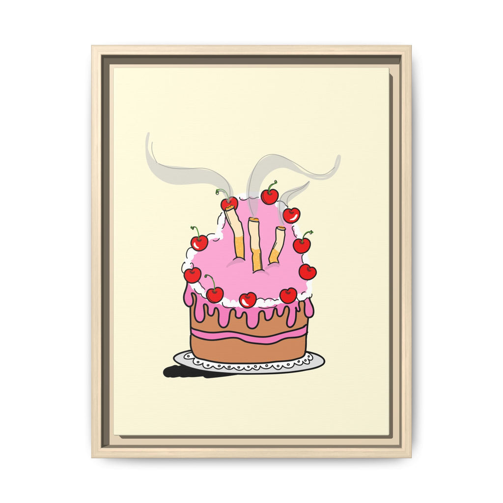 Ciggy cake Canvas, Framed (Multi-color)