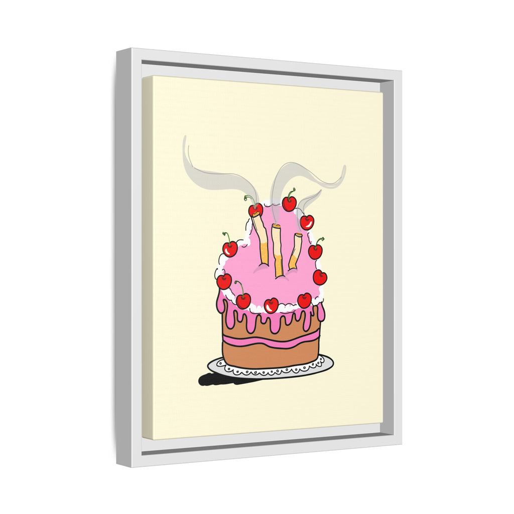 Ciggy cake Canvas, Framed (Multi-color)