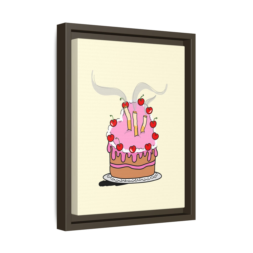 Ciggy cake Canvas, Framed (Multi-color)