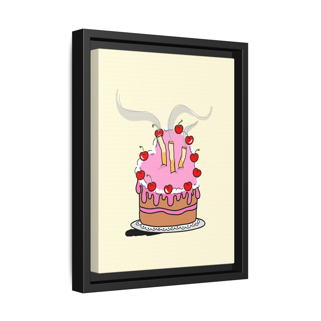 Ciggy cake Canvas, Framed (Multi-color)