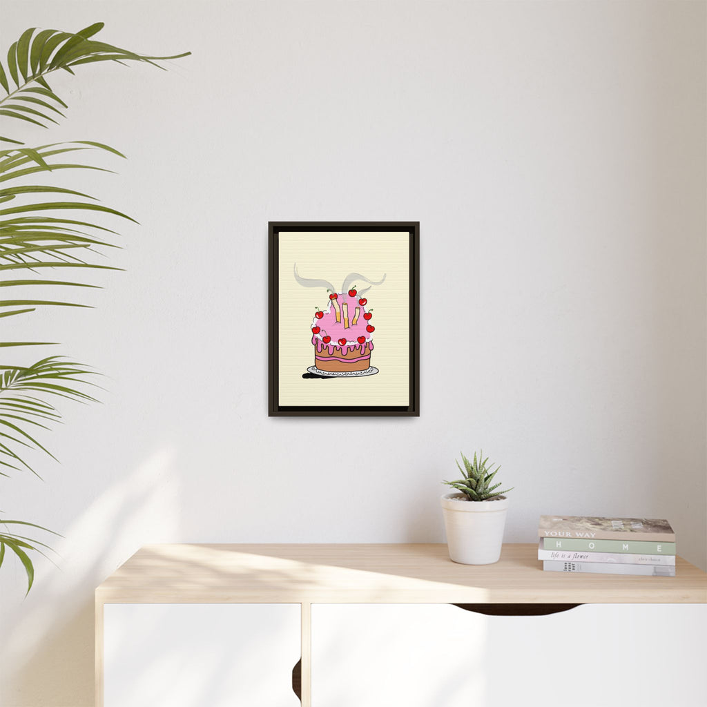 Ciggy cake Canvas, Framed (Multi-color)