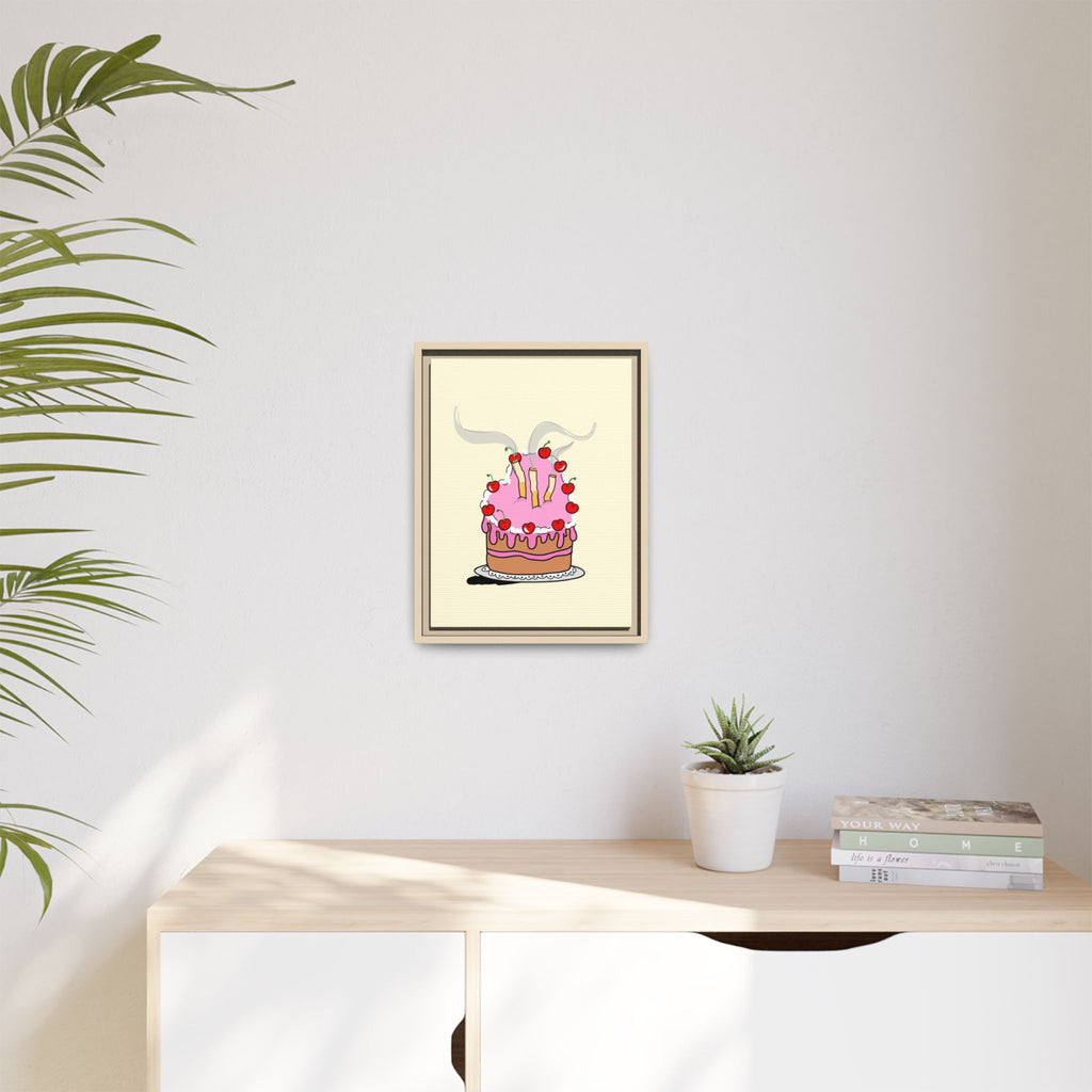 Ciggy cake Canvas, Framed (Multi-color)