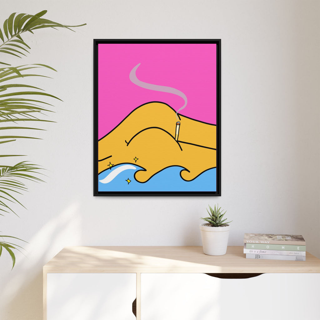 Bum a Cig Canvas, Framed (Multi-color)