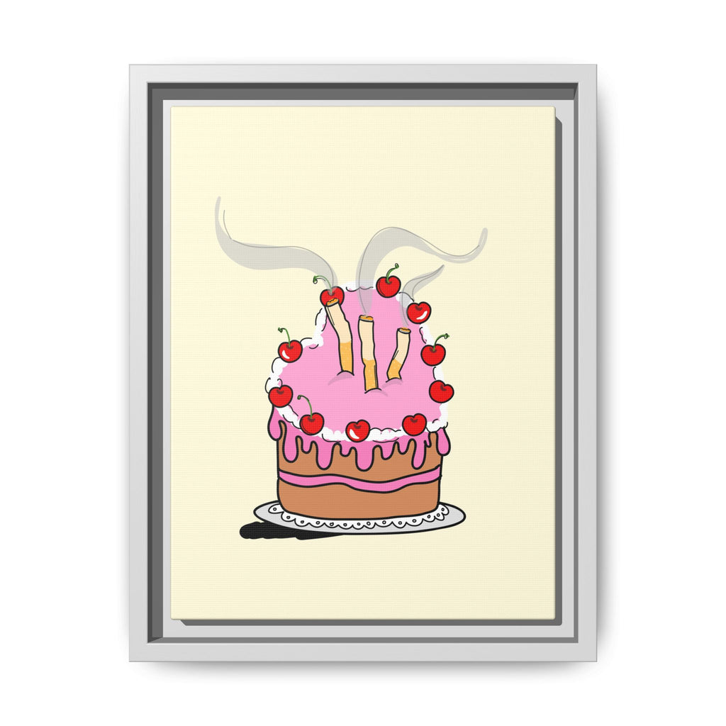 Ciggy cake Canvas, Framed (Multi-color)