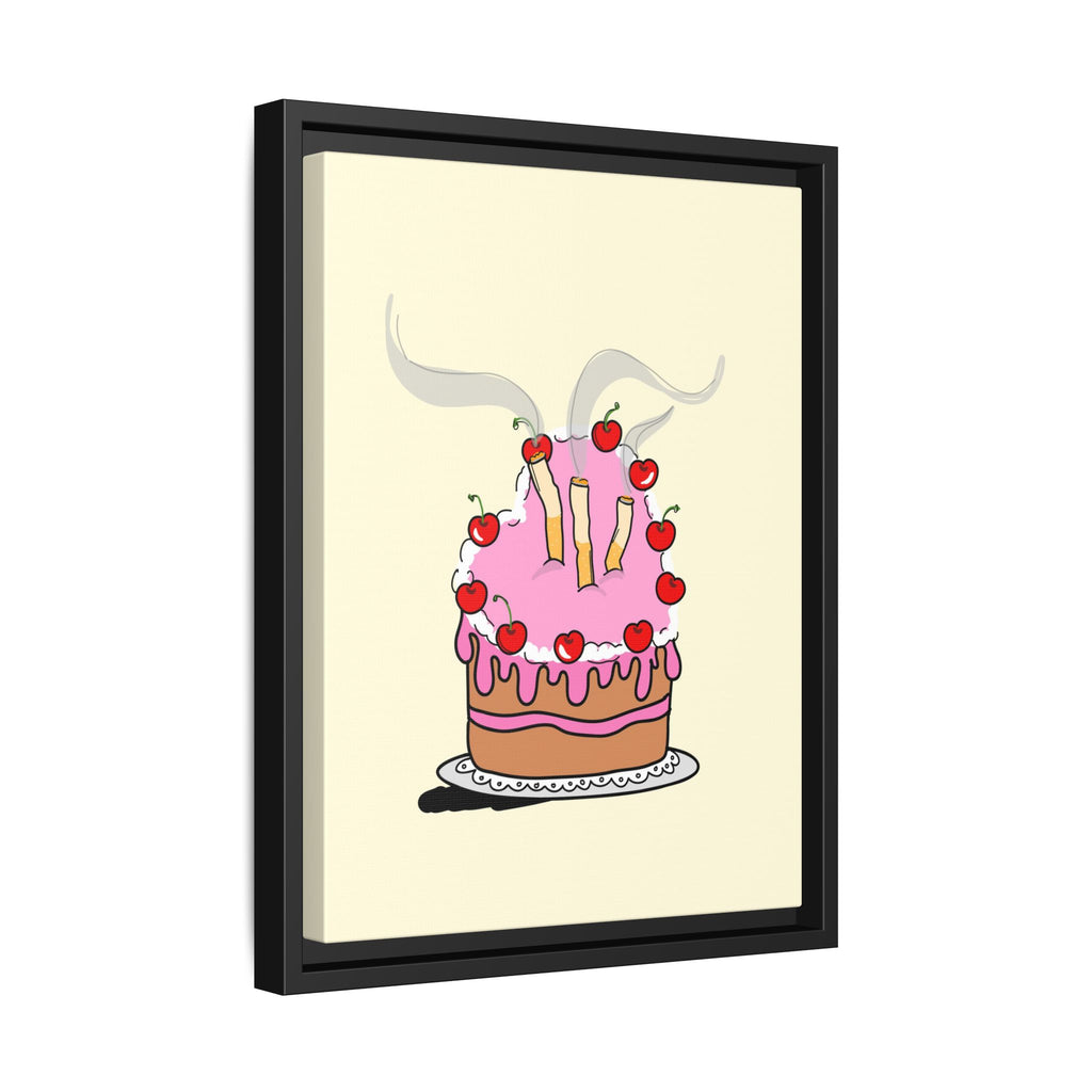 Ciggy cake Canvas, Framed (Multi-color)
