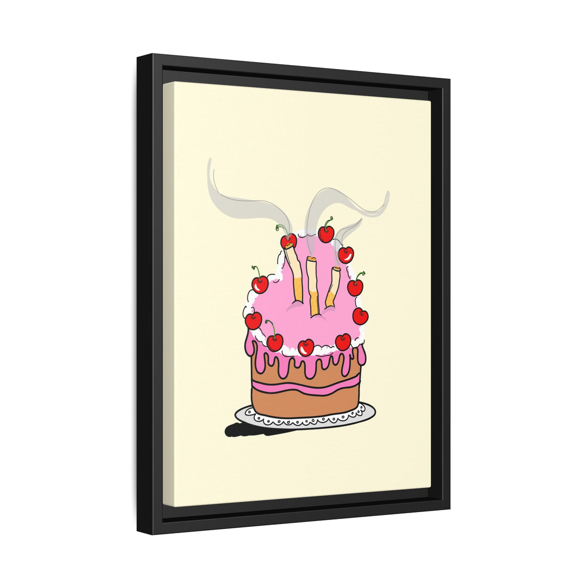 Ciggy cake Canvas, Framed (Multi-color)