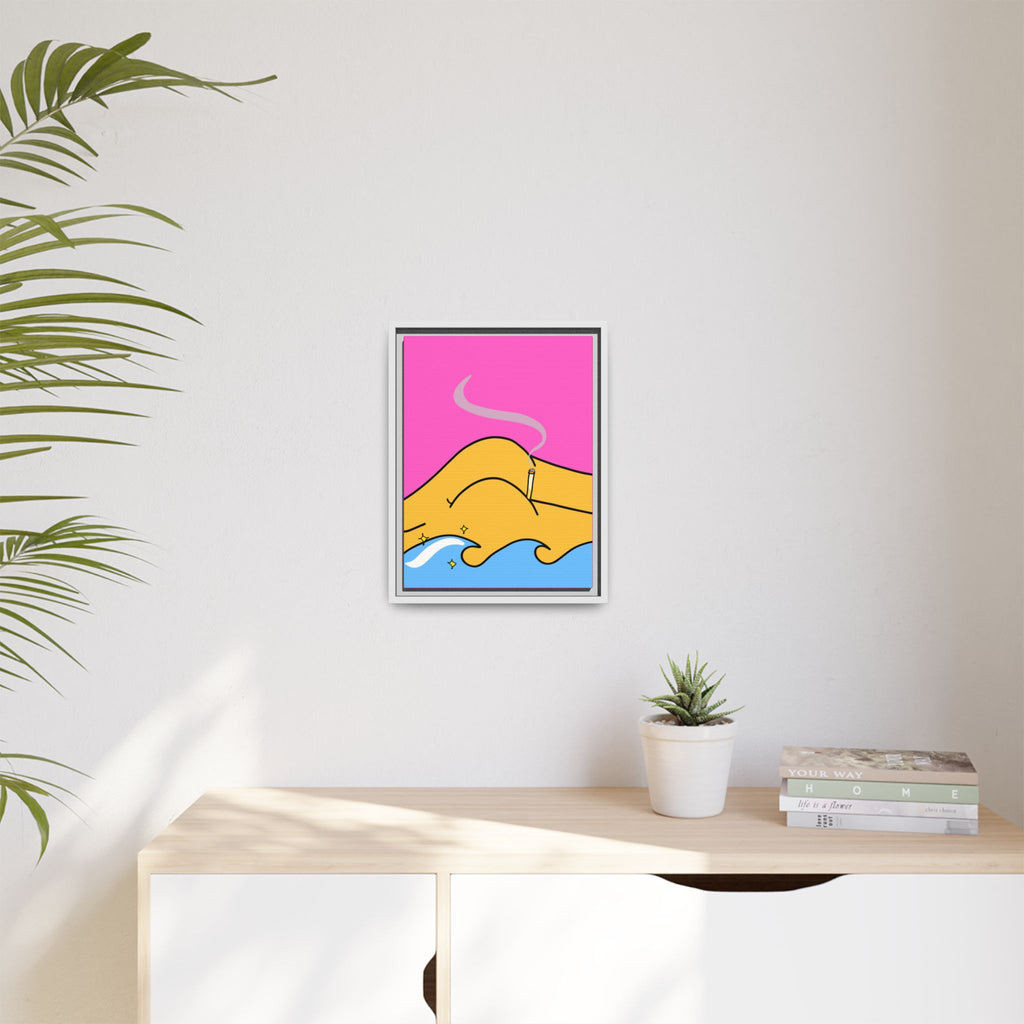 Bum a Cig Canvas, Framed (Multi-color)