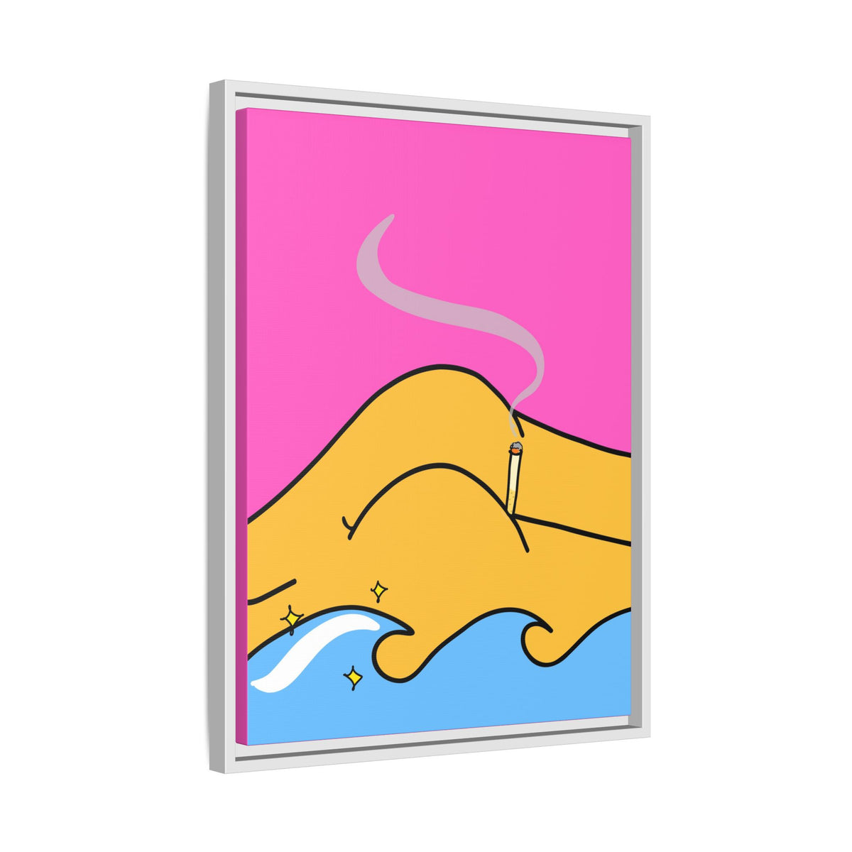 Bum a Cig Canvas, Framed (Multi-color)