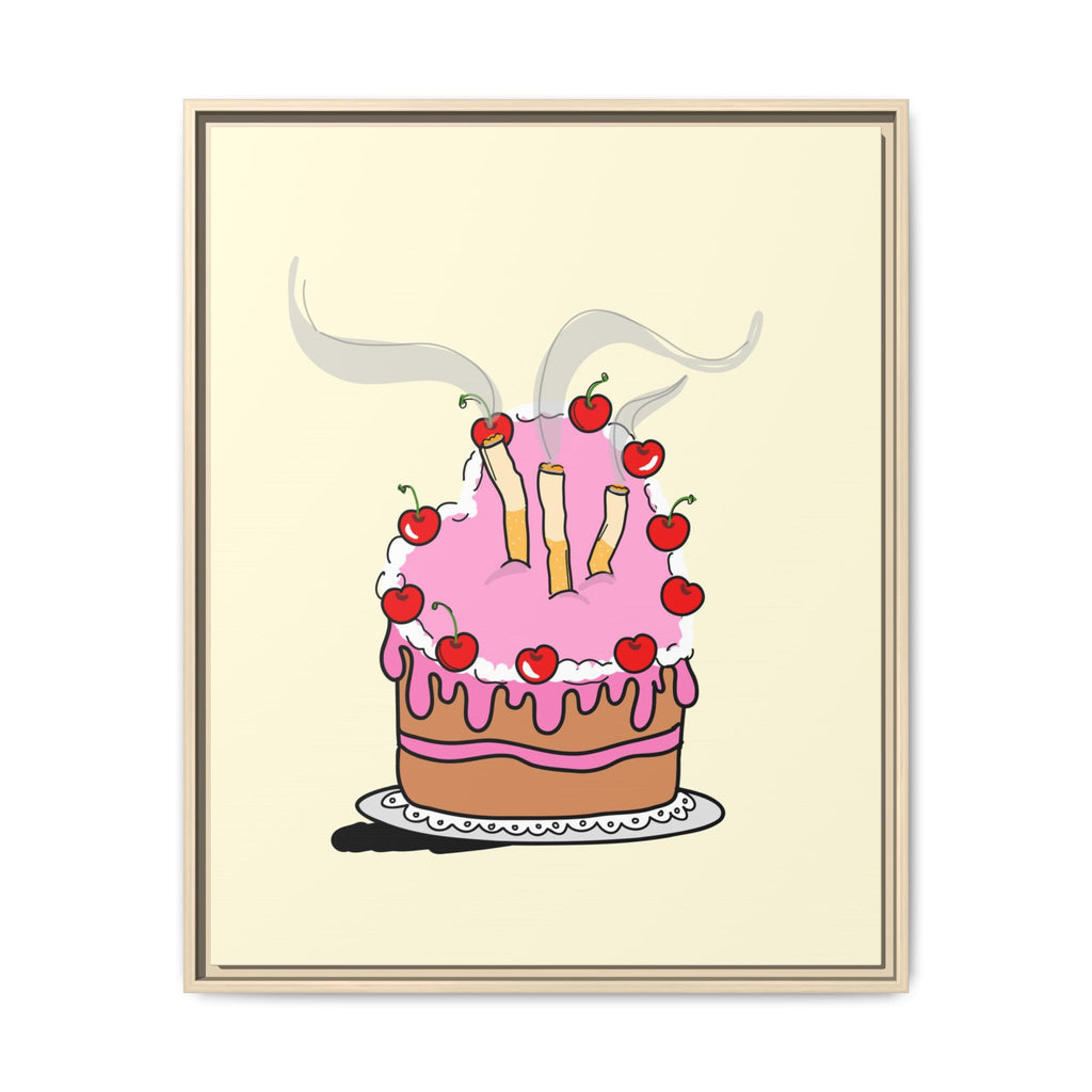Ciggy cake Canvas, Framed (Multi-color)