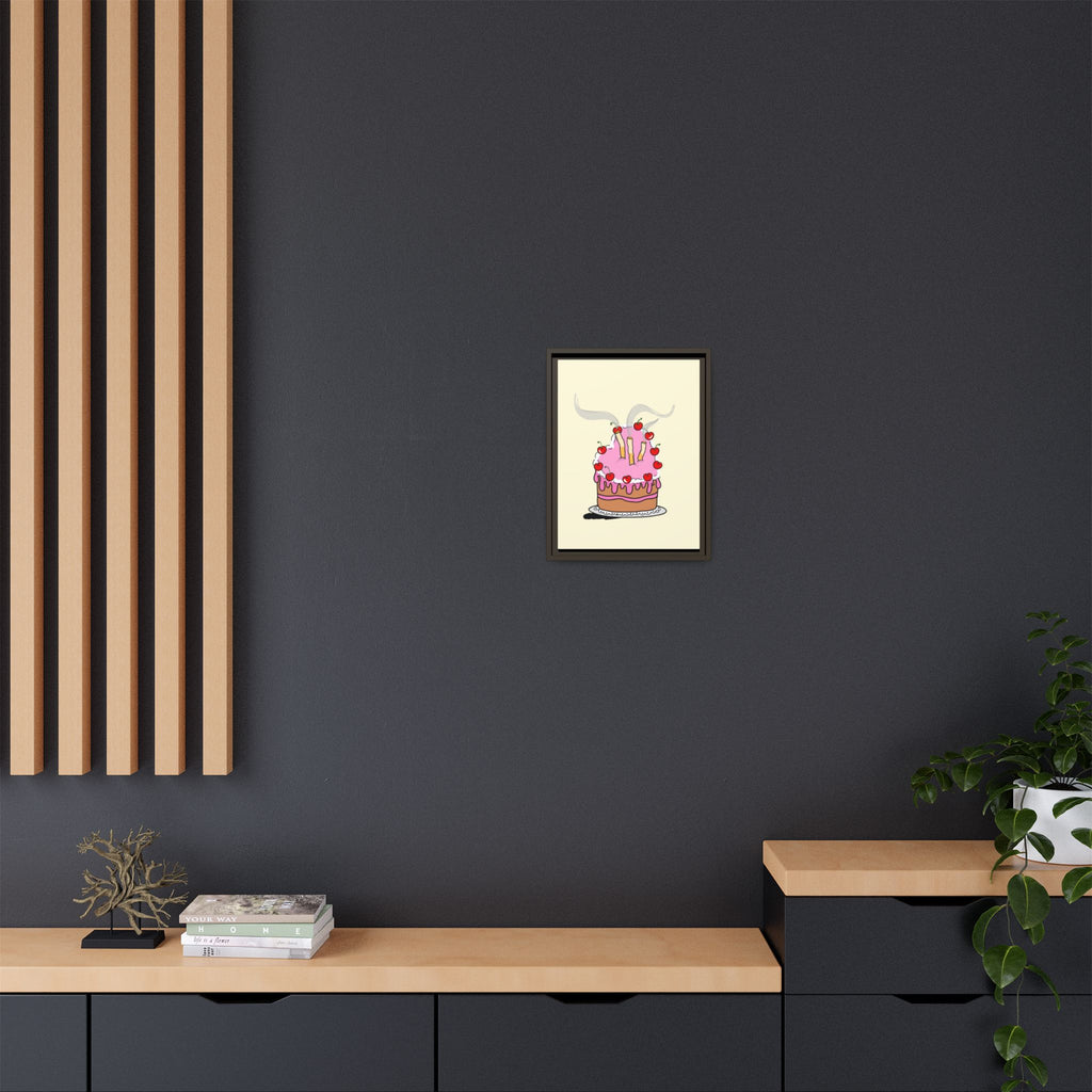 Ciggy cake Canvas, Framed (Multi-color)