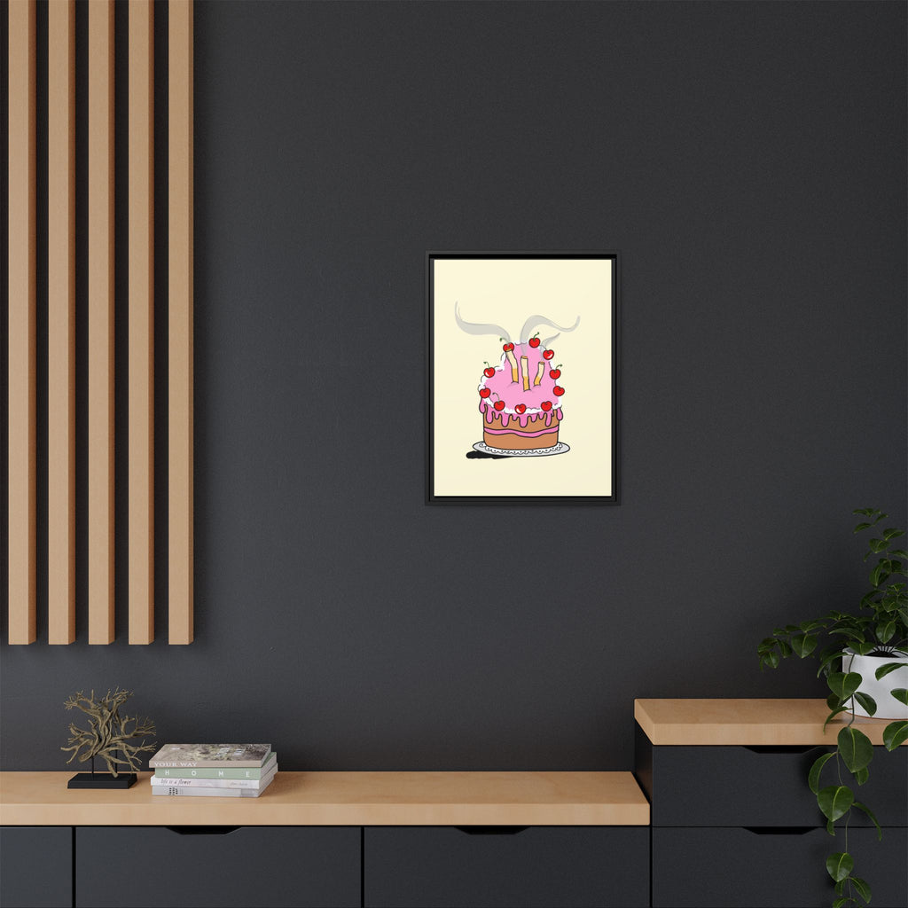 Ciggy cake Canvas, Framed (Multi-color)