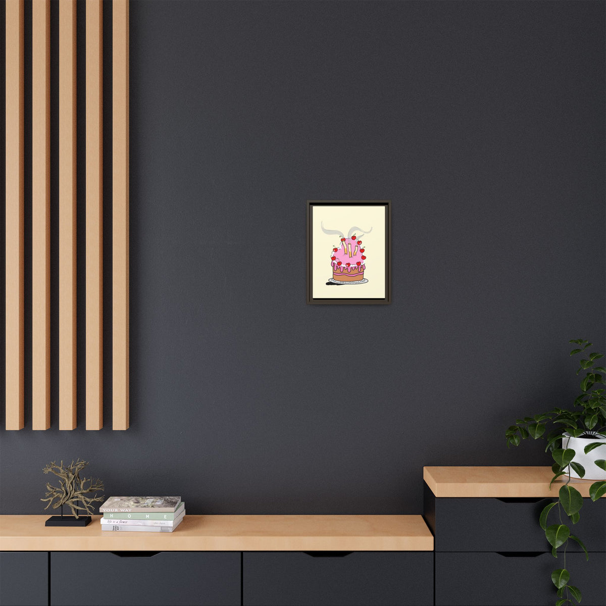 Ciggy cake Canvas, Framed (Multi-color)
