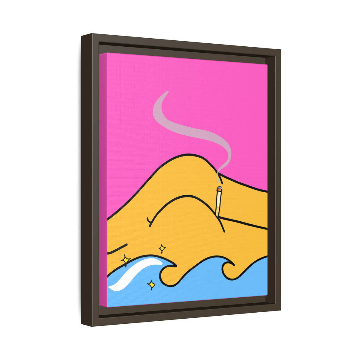 Bum a Cig Canvas, Framed (Multi-color)
