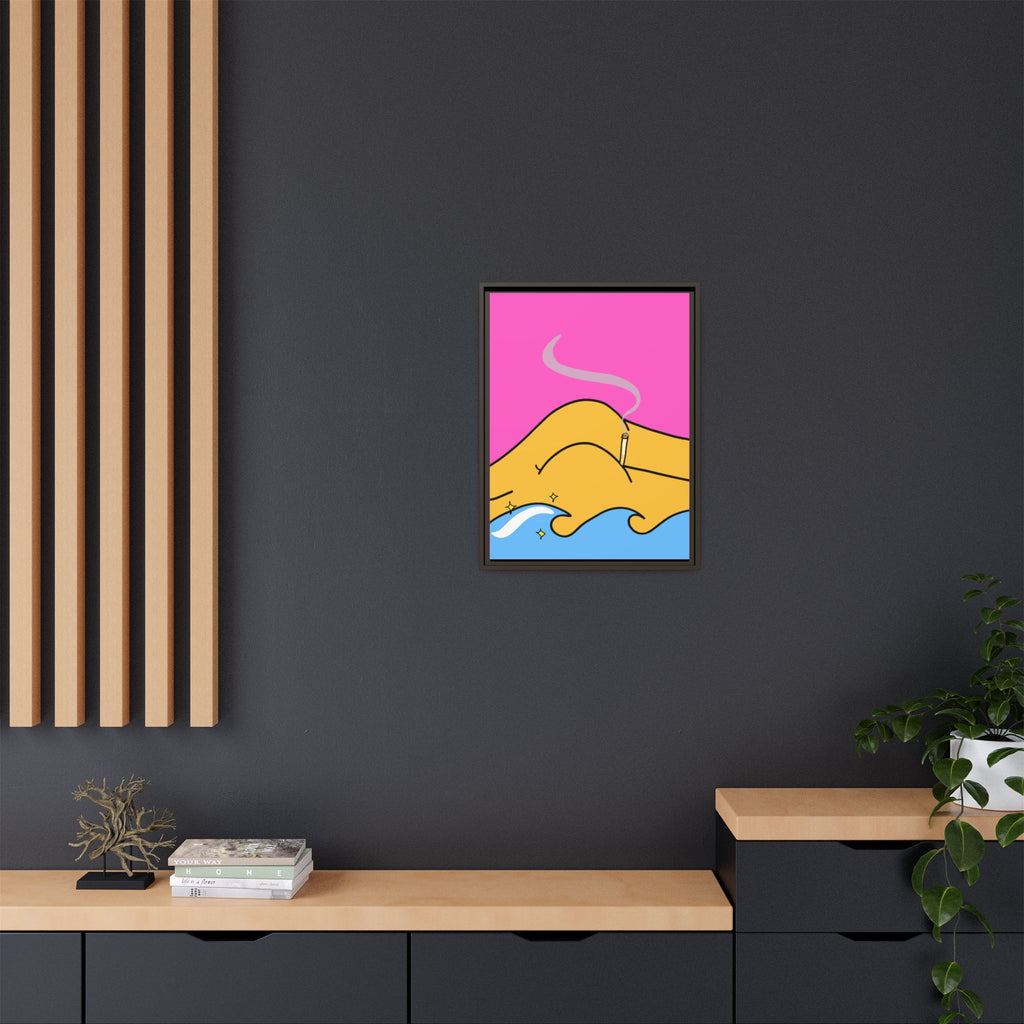 Bum a Cig Canvas, Framed (Multi-color)