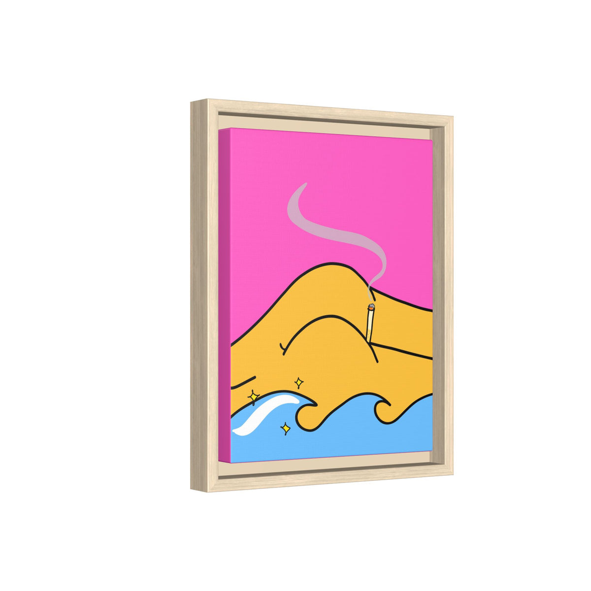 Bum a Cig Canvas, Framed (Multi-color)