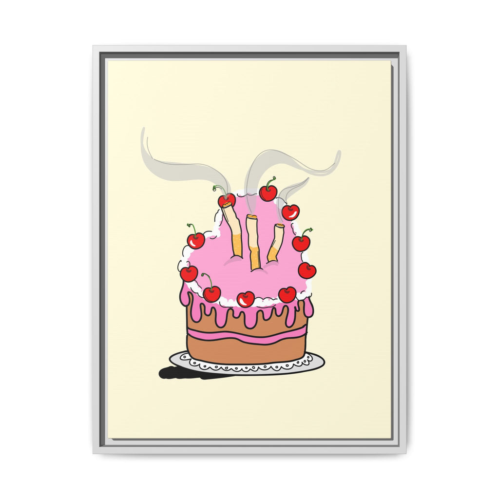 Ciggy cake Canvas, Framed (Multi-color)