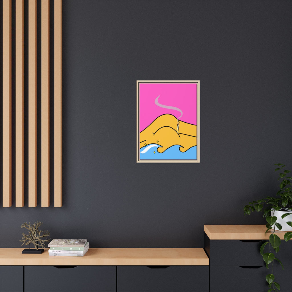 Bum a Cig Canvas, Framed (Multi-color)