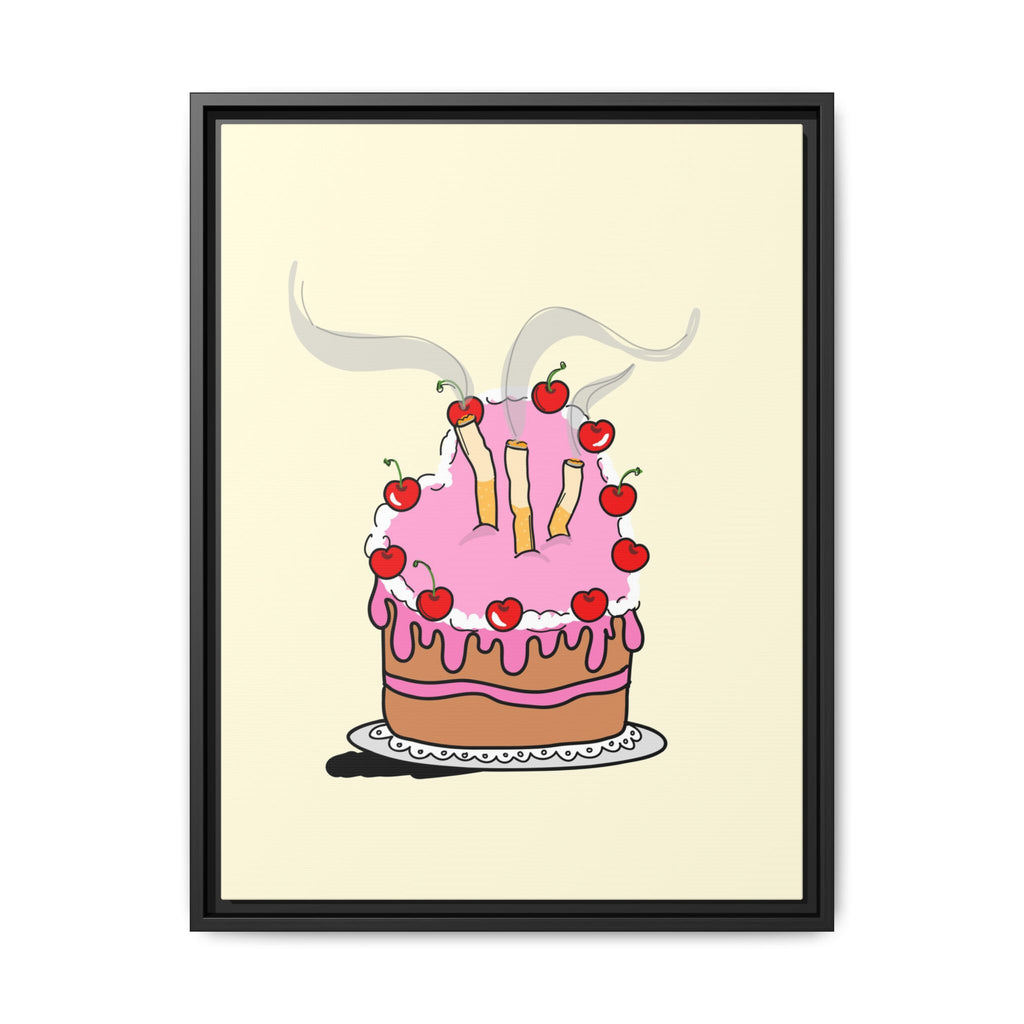 Ciggy cake Canvas, Framed (Multi-color)
