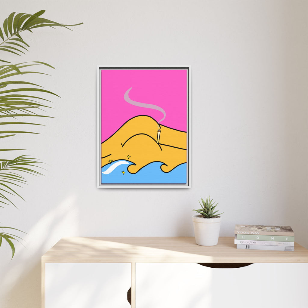 Bum a Cig Canvas, Framed (Multi-color)
