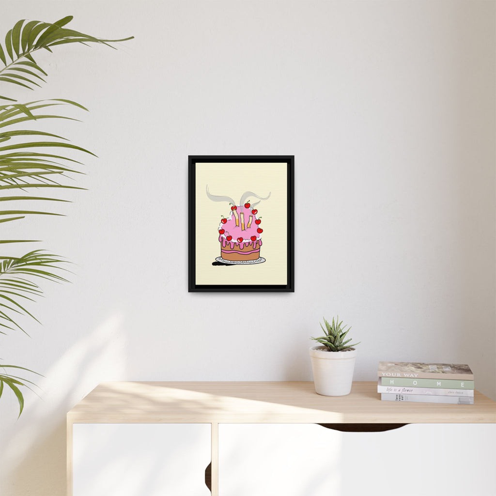 Ciggy cake Canvas, Framed (Multi-color)