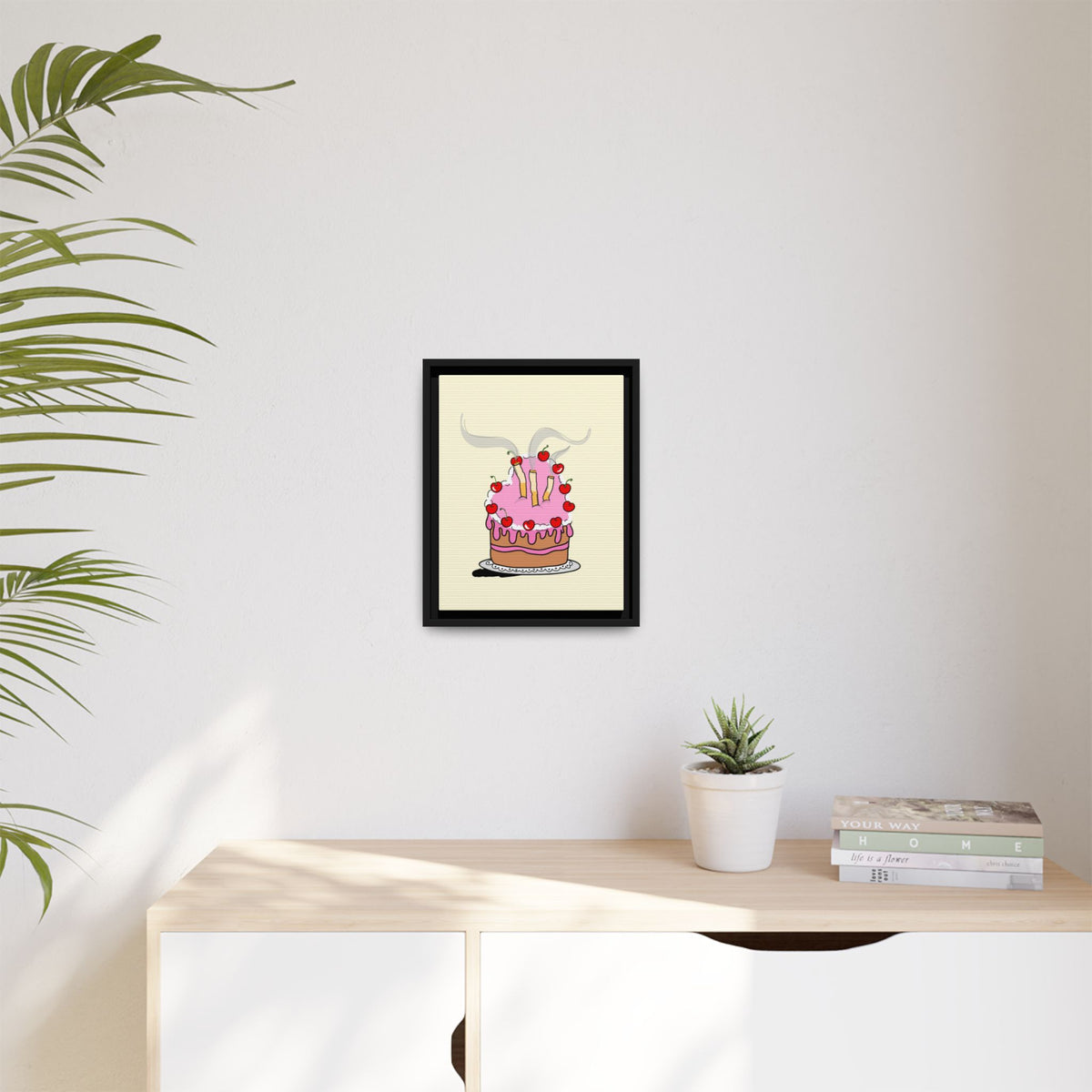 Ciggy cake Canvas, Framed (Multi-color)