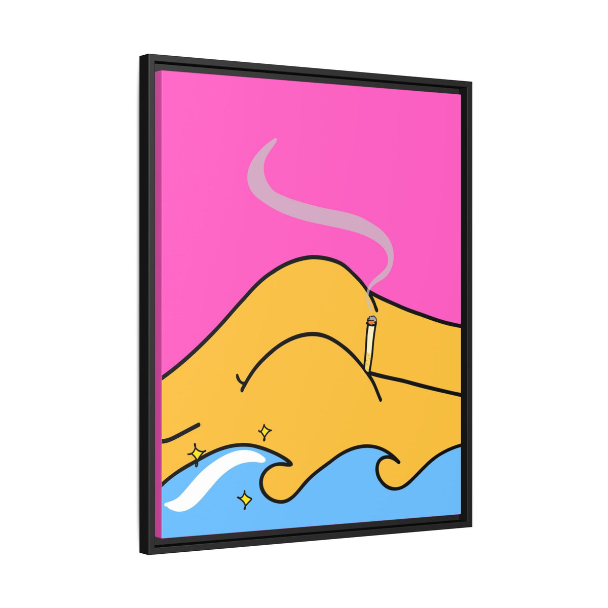 Bum a Cig Canvas, Framed (Multi-color)