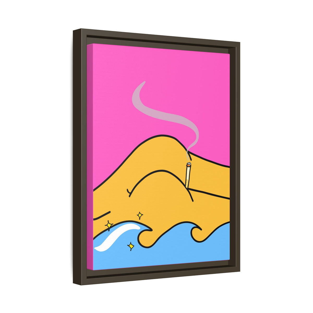 Bum a Cig Canvas, Framed (Multi-color)