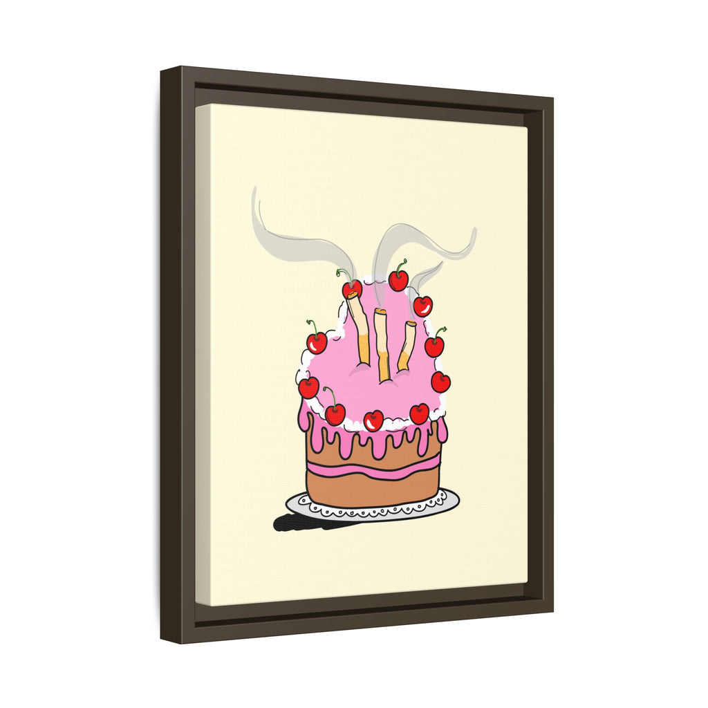 Ciggy cake Canvas, Framed (Multi-color)