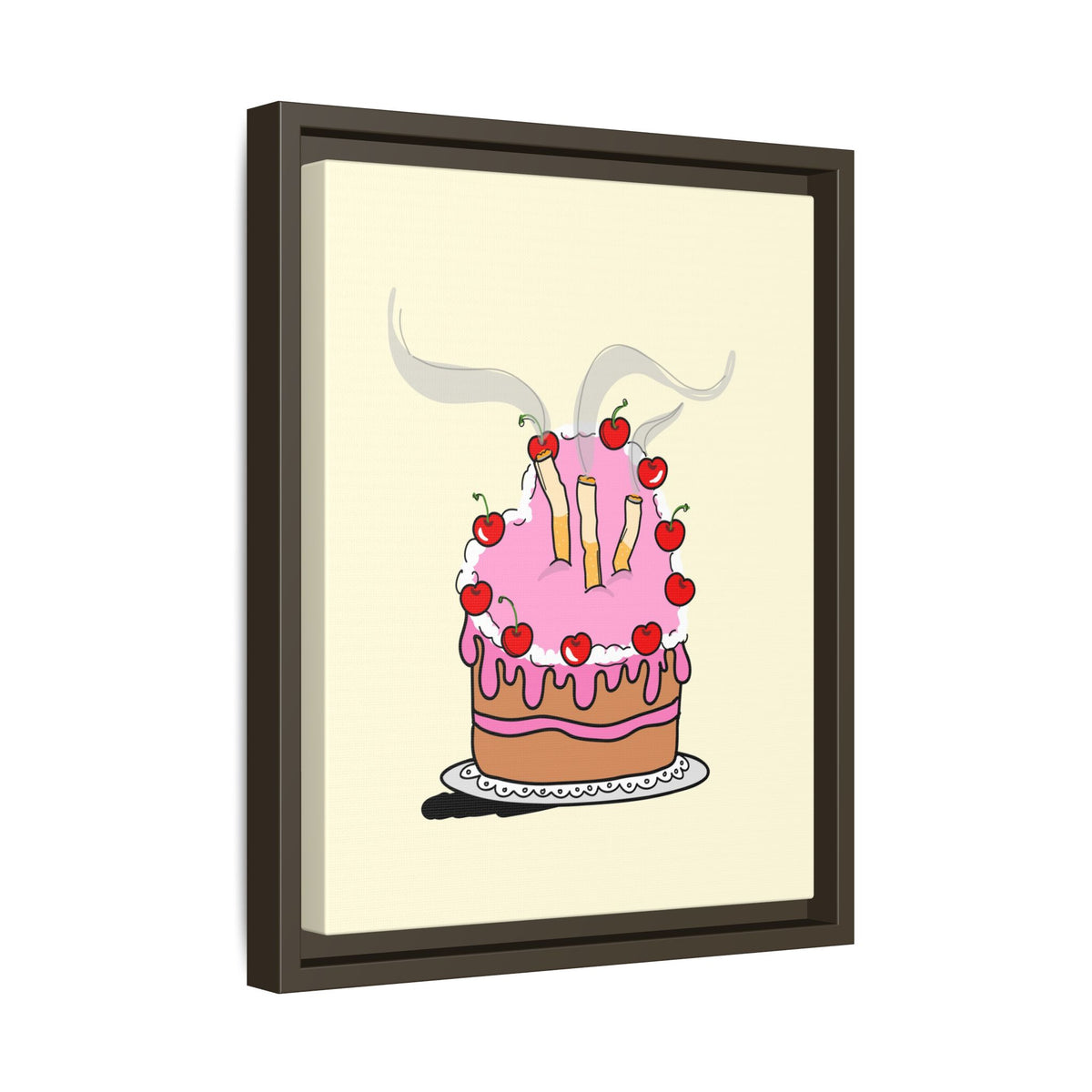 Ciggy cake Canvas, Framed (Multi-color)