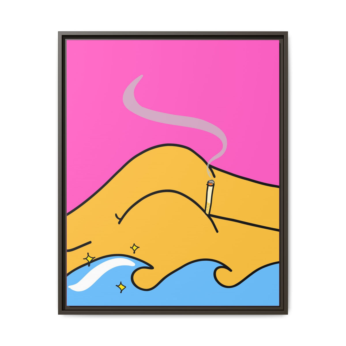Bum a Cig Canvas, Framed (Multi-color)