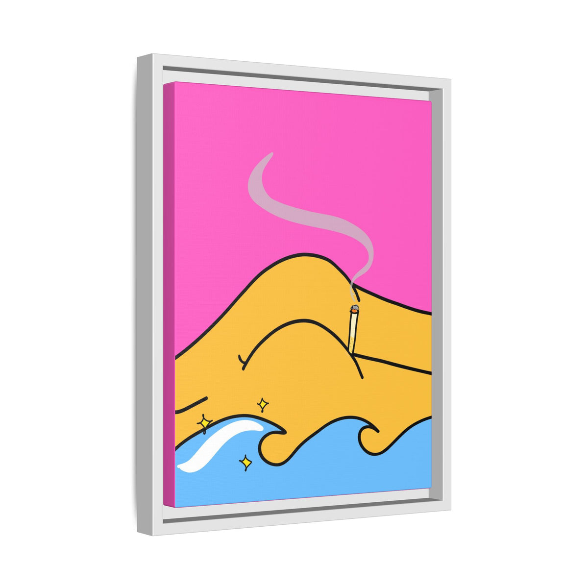 Bum a Cig Canvas, Framed (Multi-color)