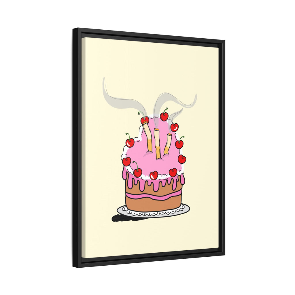 Ciggy cake Canvas, Framed (Multi-color)