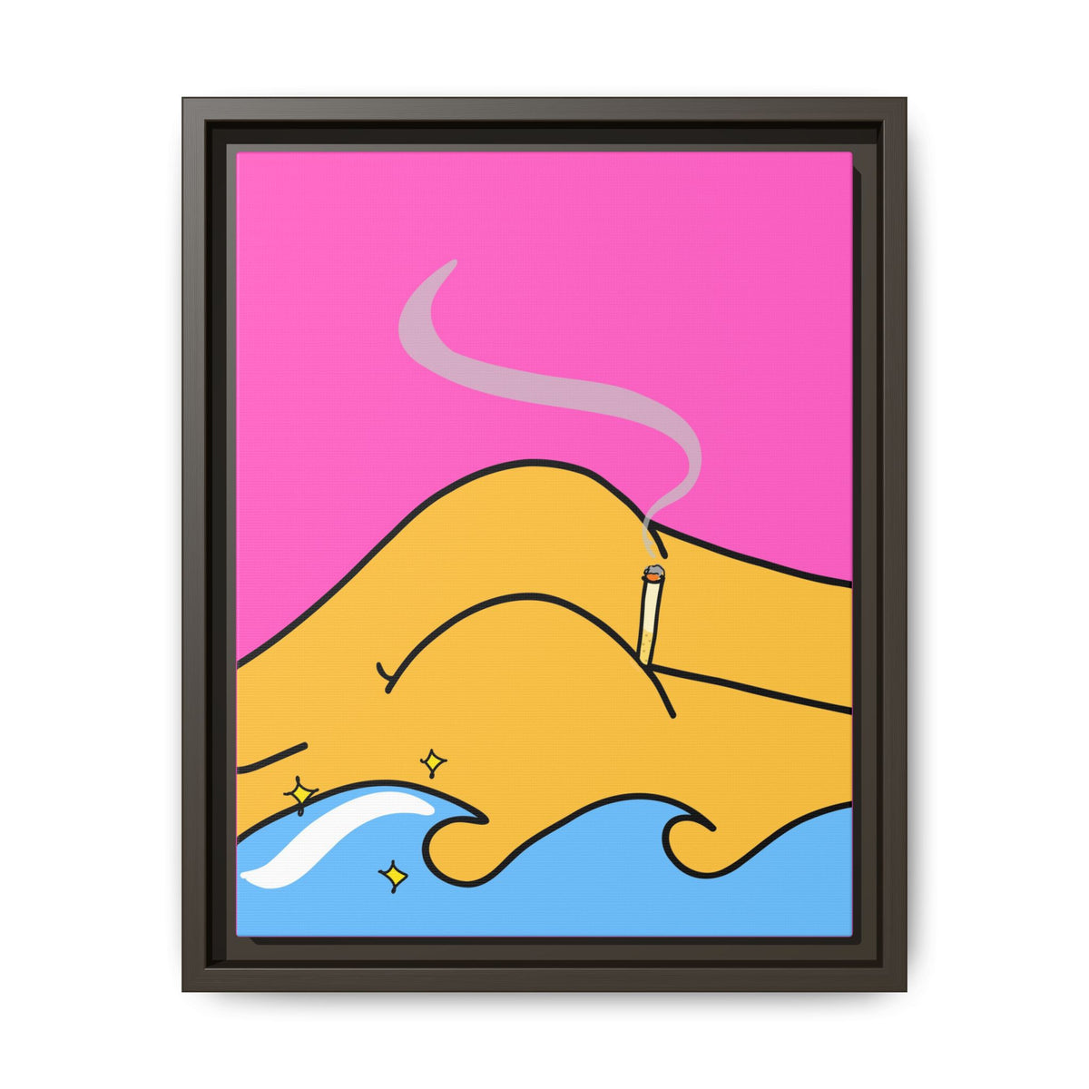 Bum a Cig Canvas, Framed (Multi-color)