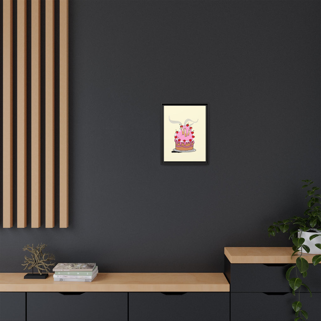 Ciggy cake Canvas, Framed (Multi-color)