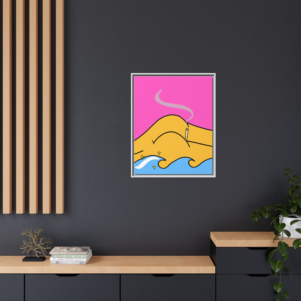 Bum a Cig Canvas, Framed (Multi-color)
