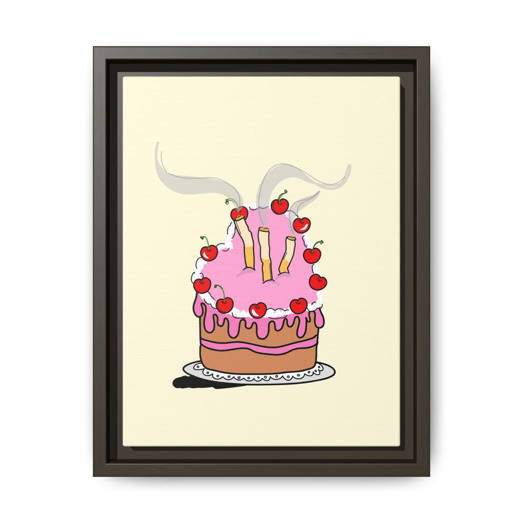 Ciggy cake Canvas, Framed (Multi-color)