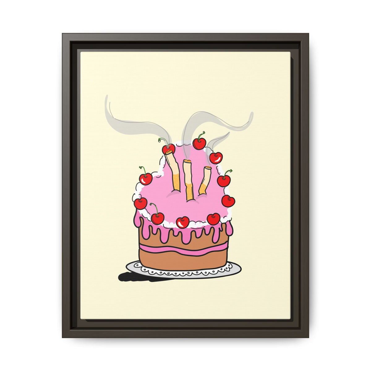 Ciggy cake Canvas, Framed (Multi-color)