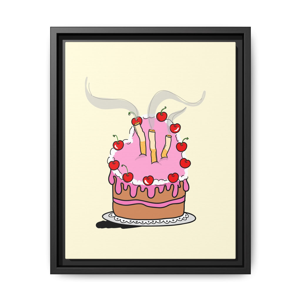 Ciggy cake Canvas, Framed (Multi-color)